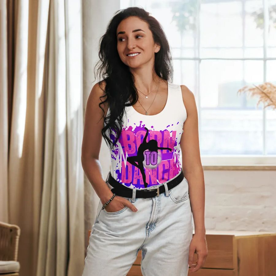 Born to Dance Her Silhouette Huge Print Tank product image (8)