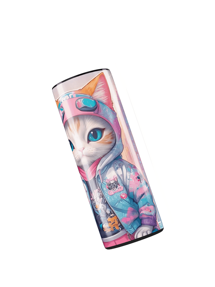 Cute City Kitty Cat 20 oz Skinny Stainless Steel Tumbler - v1 product image (4)