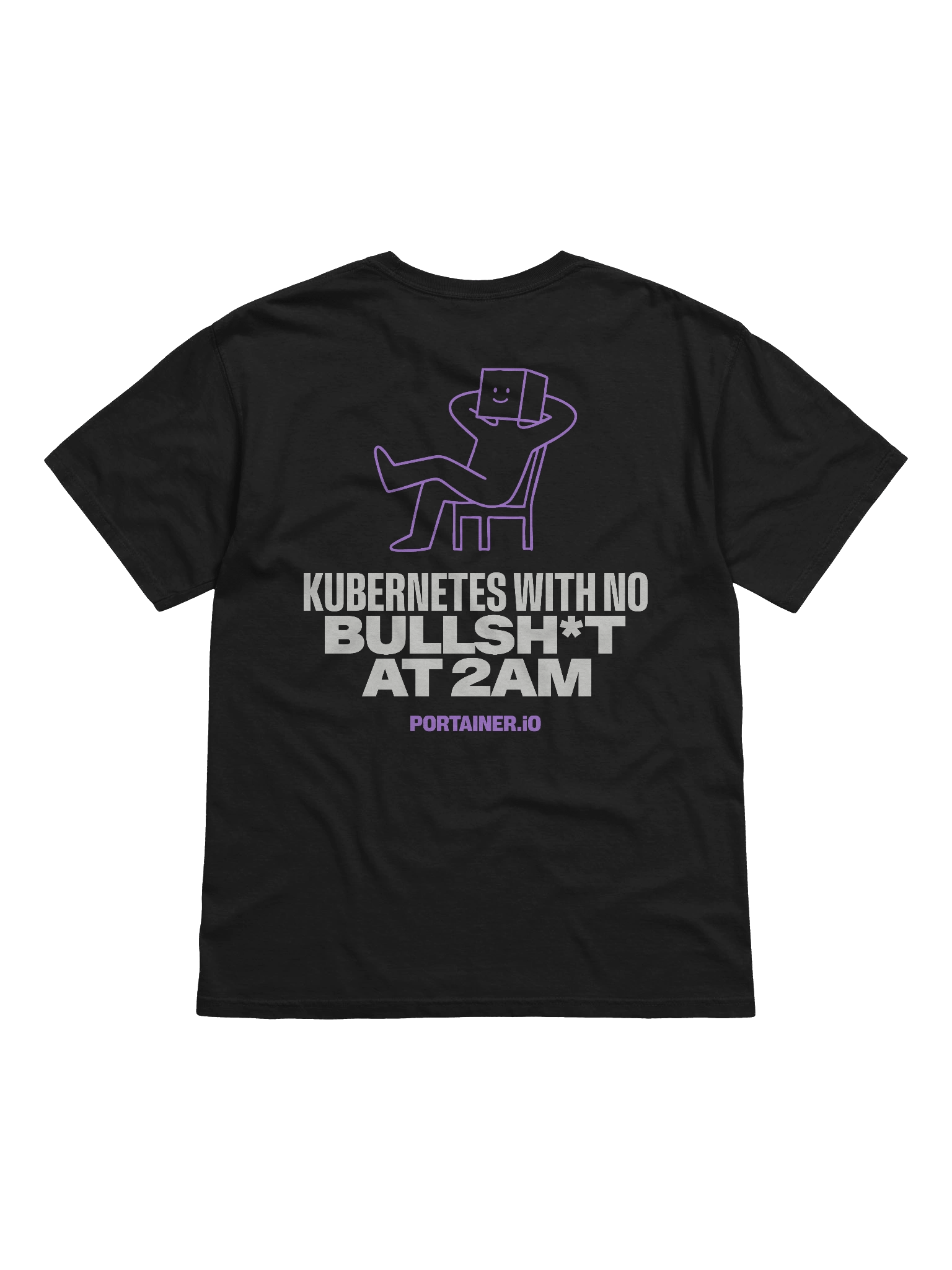 Portainer Tshirt - Kube with no BS - Black product image (2)