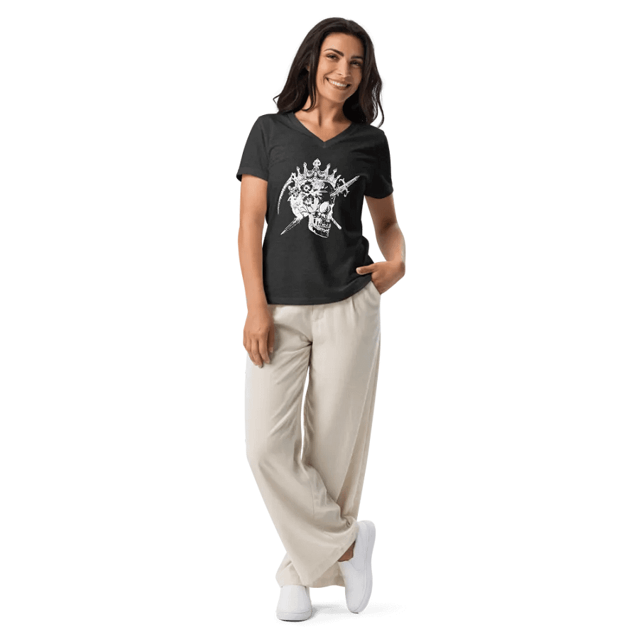 Four Horsemen Logo Bella+Canvas Women's Relaxed V-Neck T-Shirt product image (9)