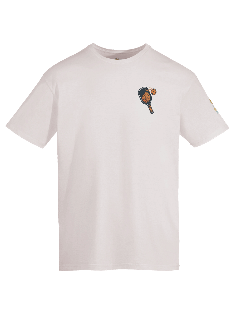 Pickleball Brain Power T-Shirt – Ice Gray Unisex Tee with Paddle & Brain Design for Smart Players product image (9)