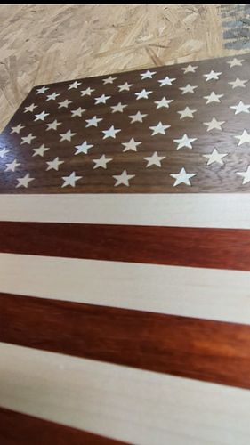 This build was really special to me. No plans or cut lists drawn up prior, just the dimensions of Old Glory and heart. It's m...