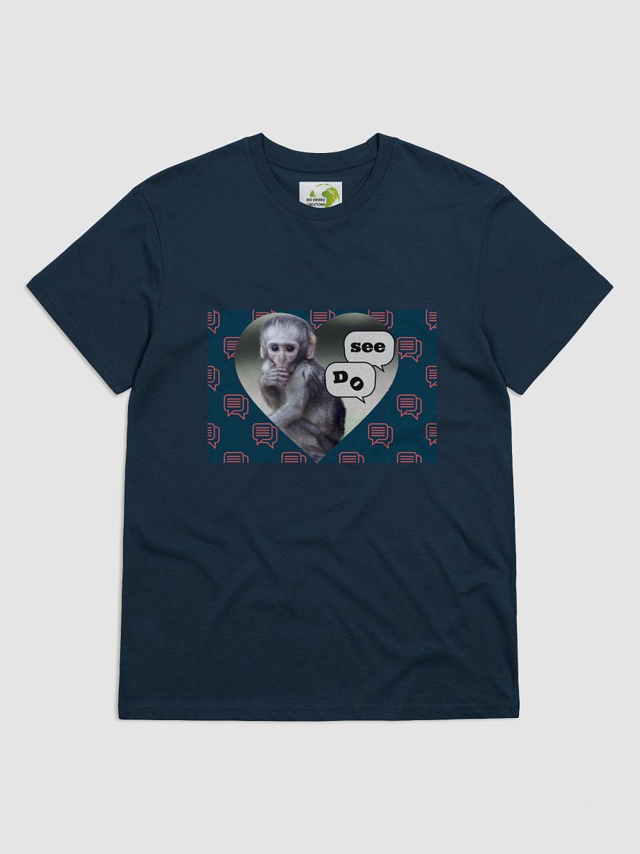 Vervet Monkey Organic Cotton T-Shirt-monkey see monkey do product image (4)