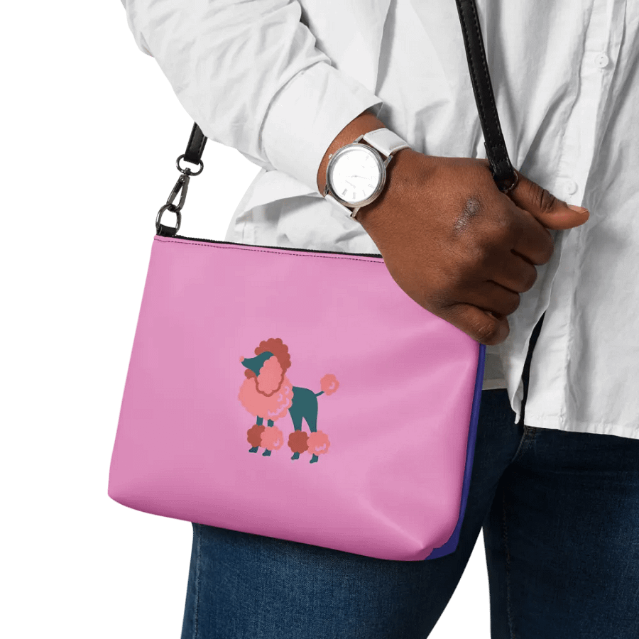 Fluffy Poodle All-Over Print Crossbody Bag product image (11)