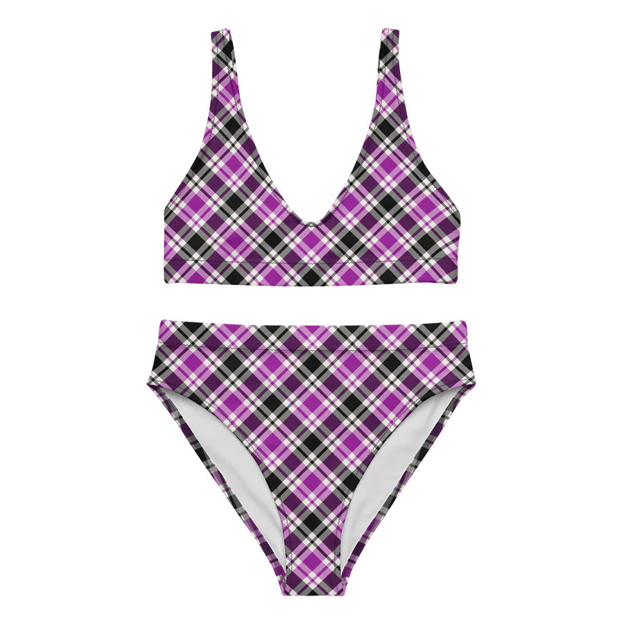 Purple, Black and White Plaid Bikini product image (2)