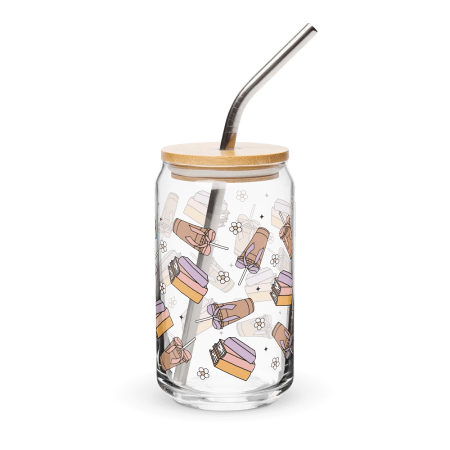 Coquette Coffee and Book Can-Shaped Glass (16oz) product image (3)