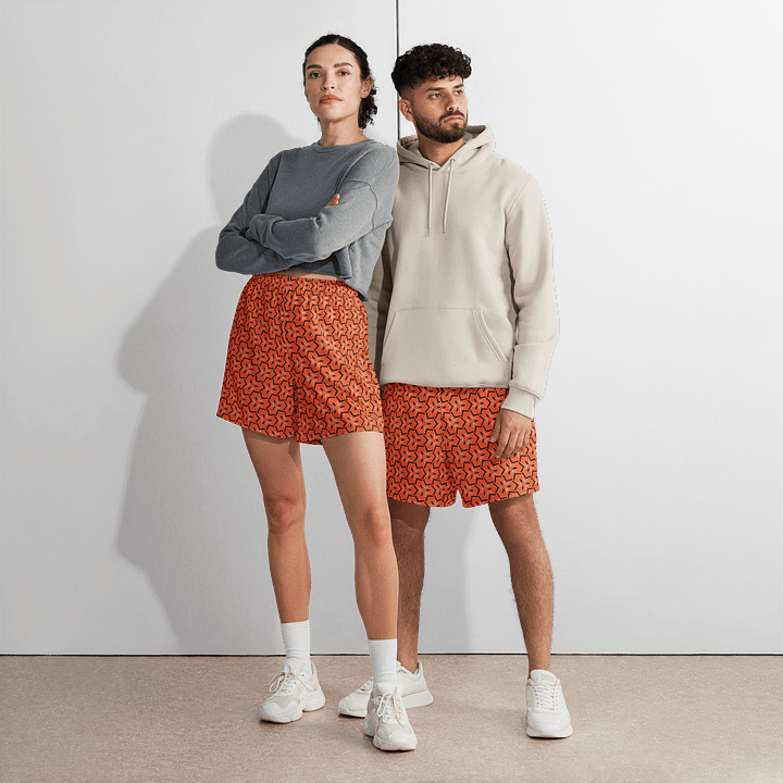 Onyx & Ember Geometric All Over Print Unisex Athletic Long Shorts product image (1)