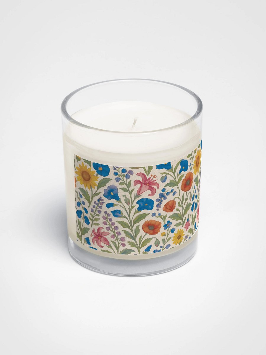 Floral Soy Candle – Scented Natural Wax Jar with Botanical Flower Design for Home Décor & Relaxation product image (2)