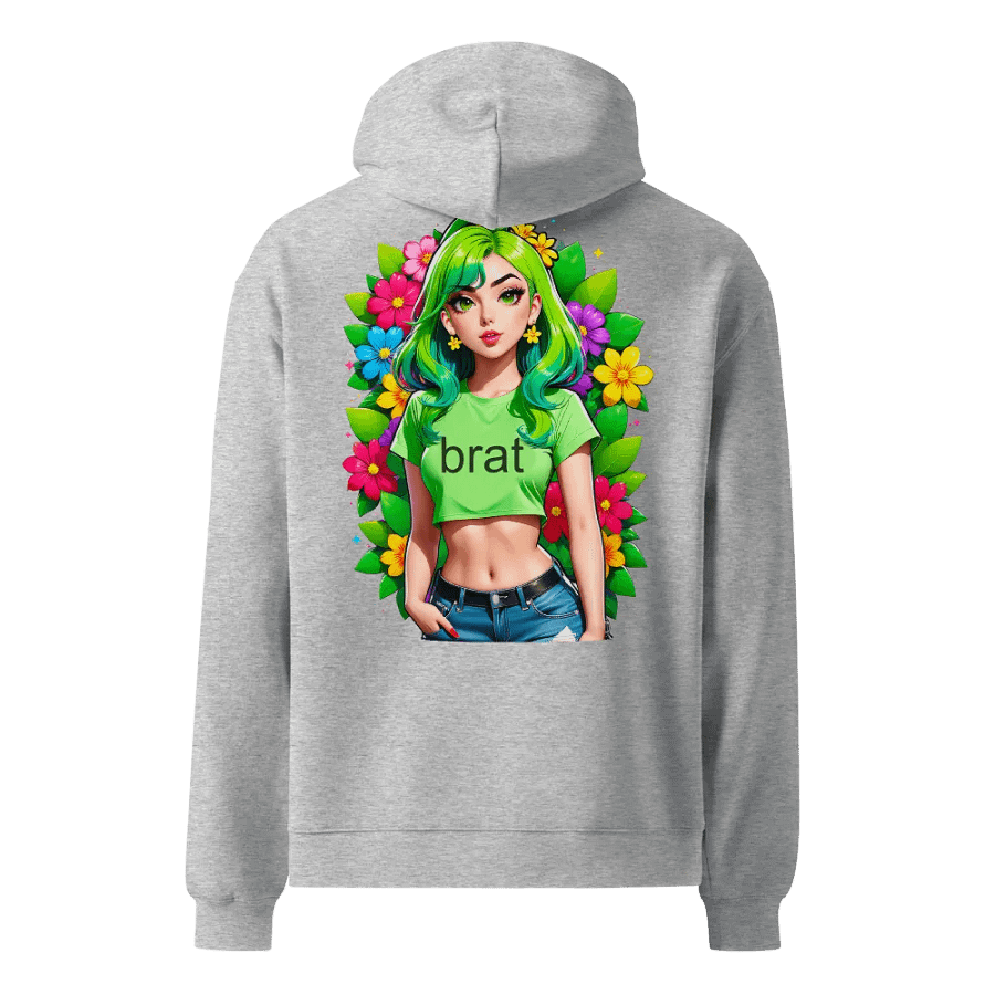 Brat - Premium Hoodie (Athletic Heather) Brat Life - v2 (Back Printed Design) product image (1)