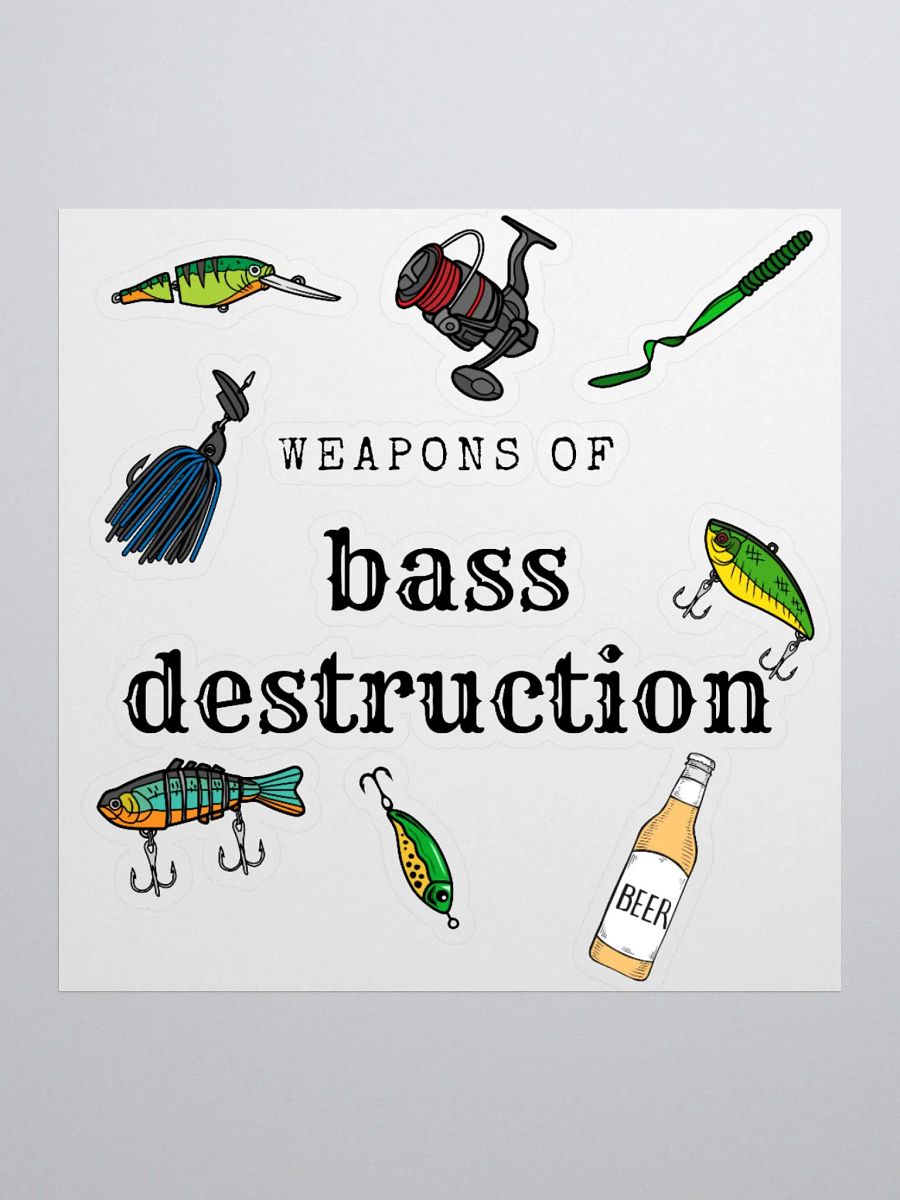 bass destruction Kiss Cut Stickers - Lure Logo product image (1)