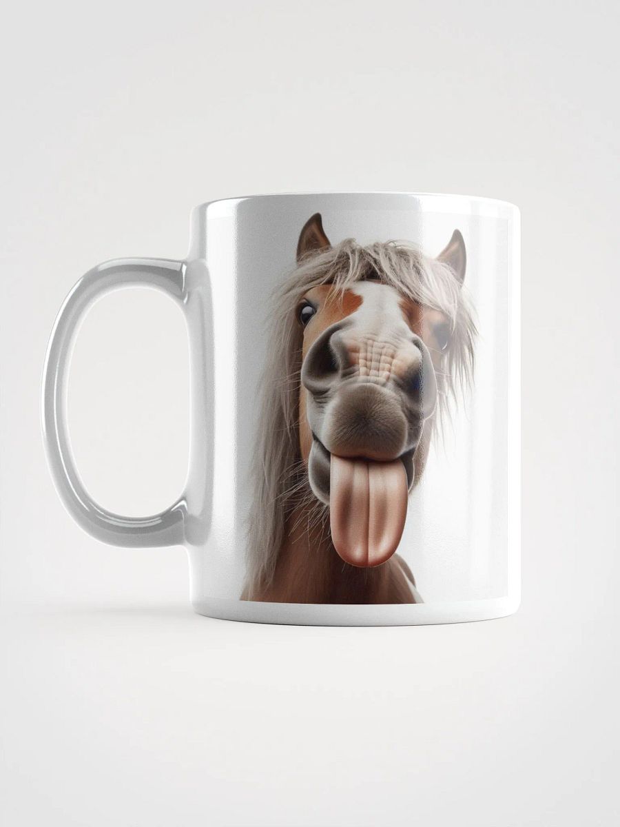 Rude Horse #Humorous Glossy Mug - White product image (6)