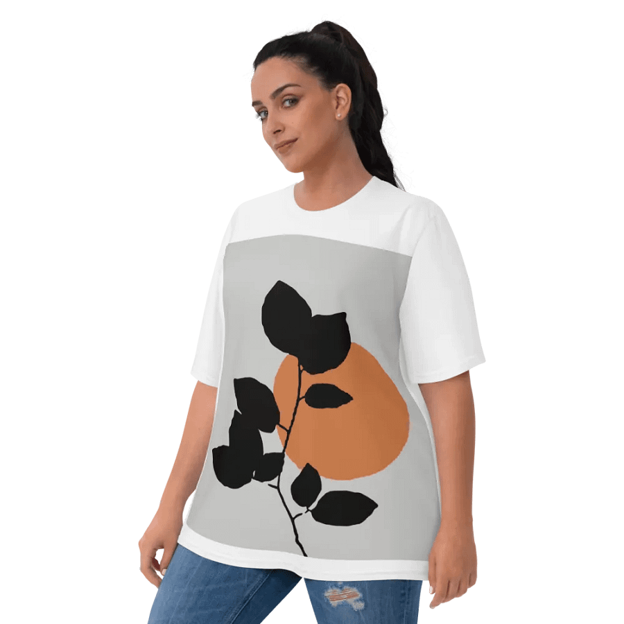 Hand-Drawn Flat Design Flower Outline Unisex T-Shirt DT006 product image (3)