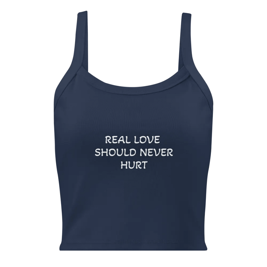 LOVE SHOULD NEVER HURT BLUE TANK product image (1)
