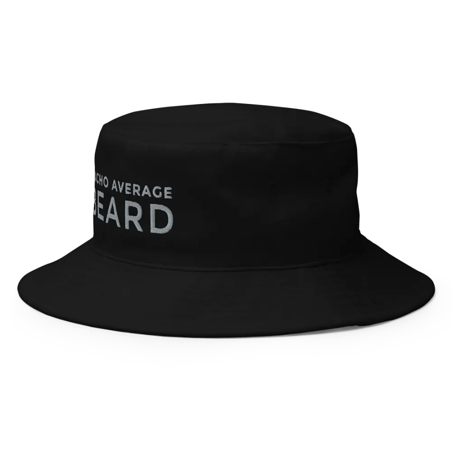 Nacho Average Beard Black Bucket Hat (Grey Embroidery) product image (2)
