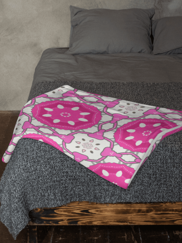 Symmetry in Pink Throw Blanket product image (2)