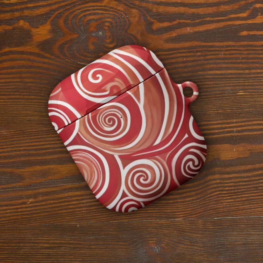 Funky Cherry Swirls Liquid Tie-Dye Airpods Case product image (4)