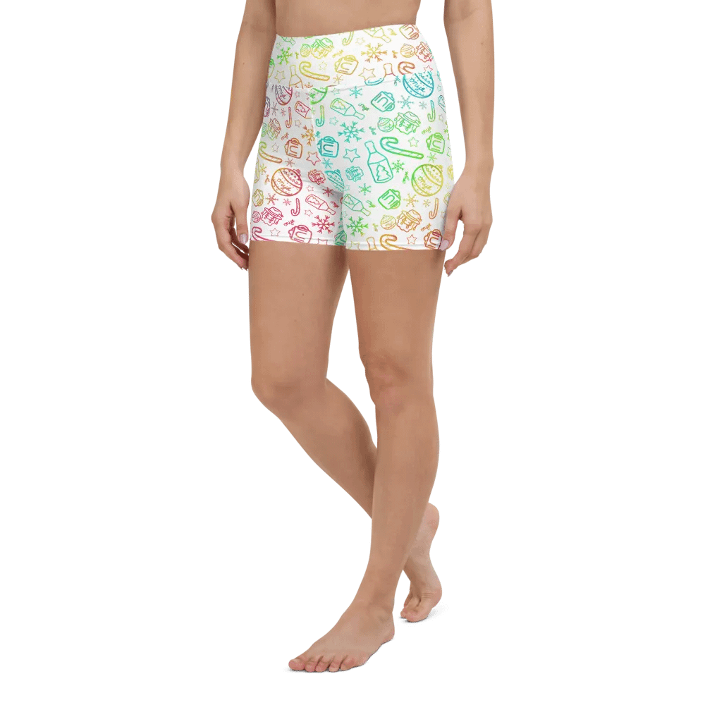Limited Edition Christmas Rainbow Yoga Shorts product image (5)