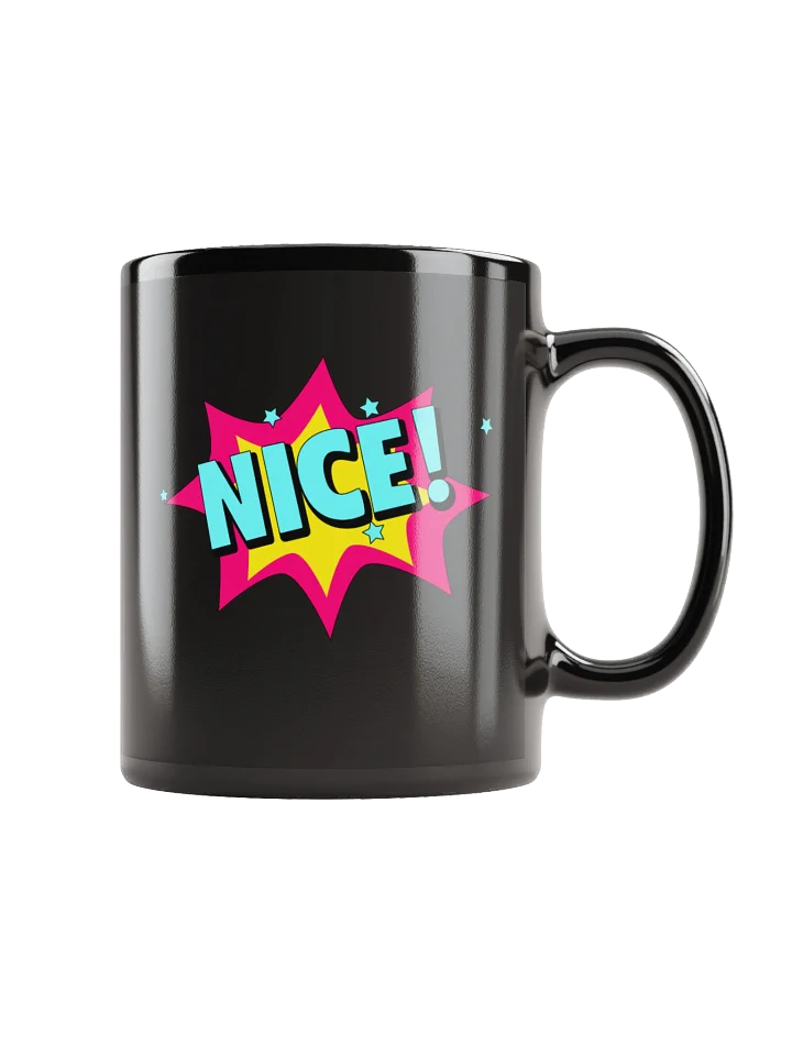 Boom! NICE! Explosion Black Coffee Mug product image (1)