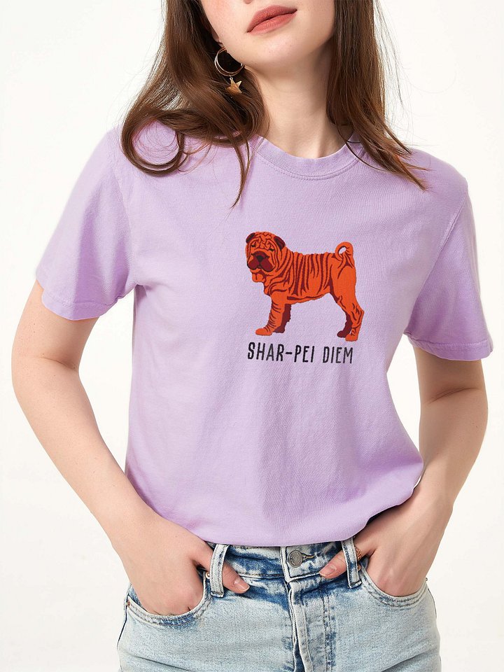 Shar-Pei Diem T-Shirt(Embroidered) of a Chinese Shar-Pei(Red) product image (2)