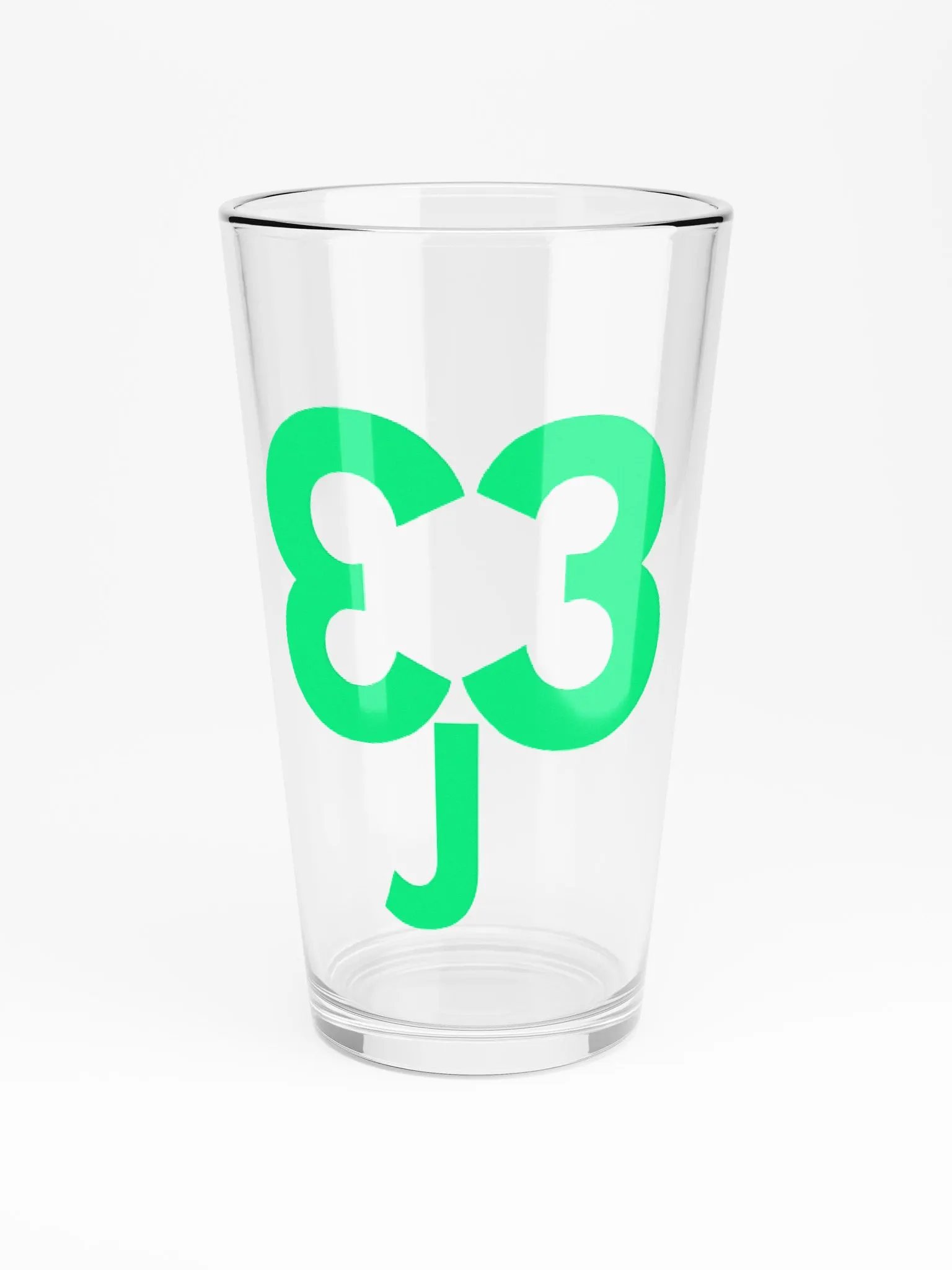 St. Patricks Day Text Clover Pint Glass product image (3)