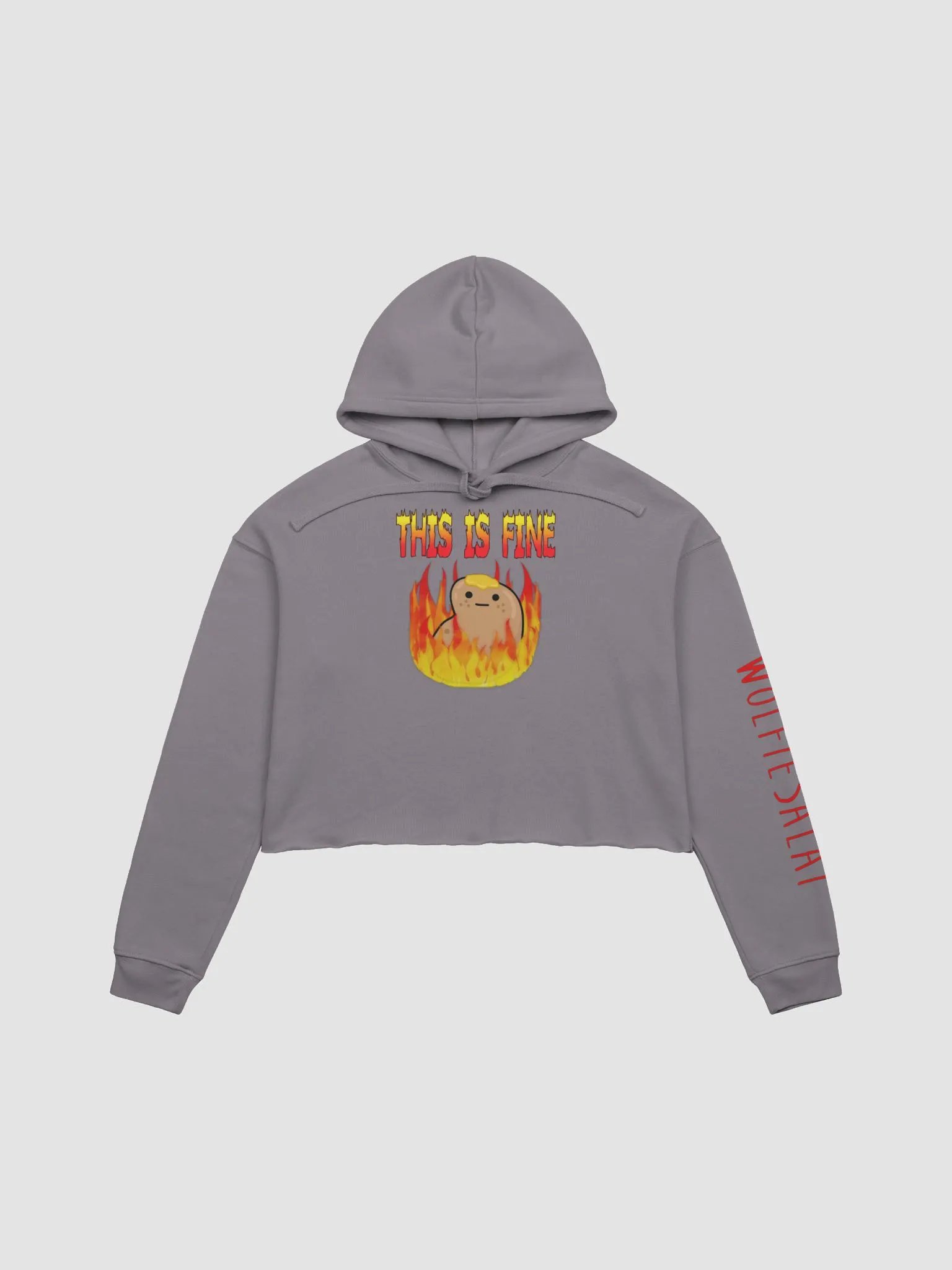 This Is Fine Crop Hoodie product image (3)