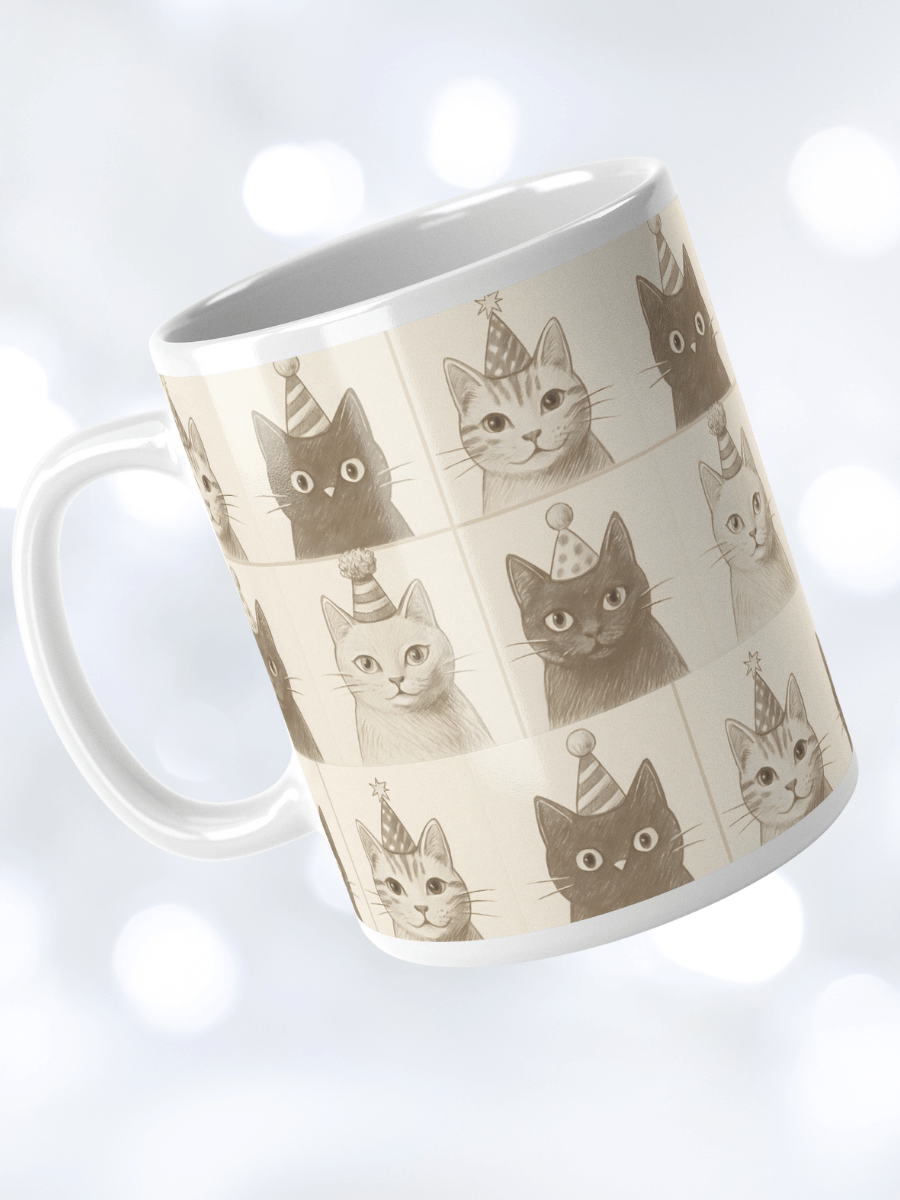 Party Cats White Glossy Mug product image (2)