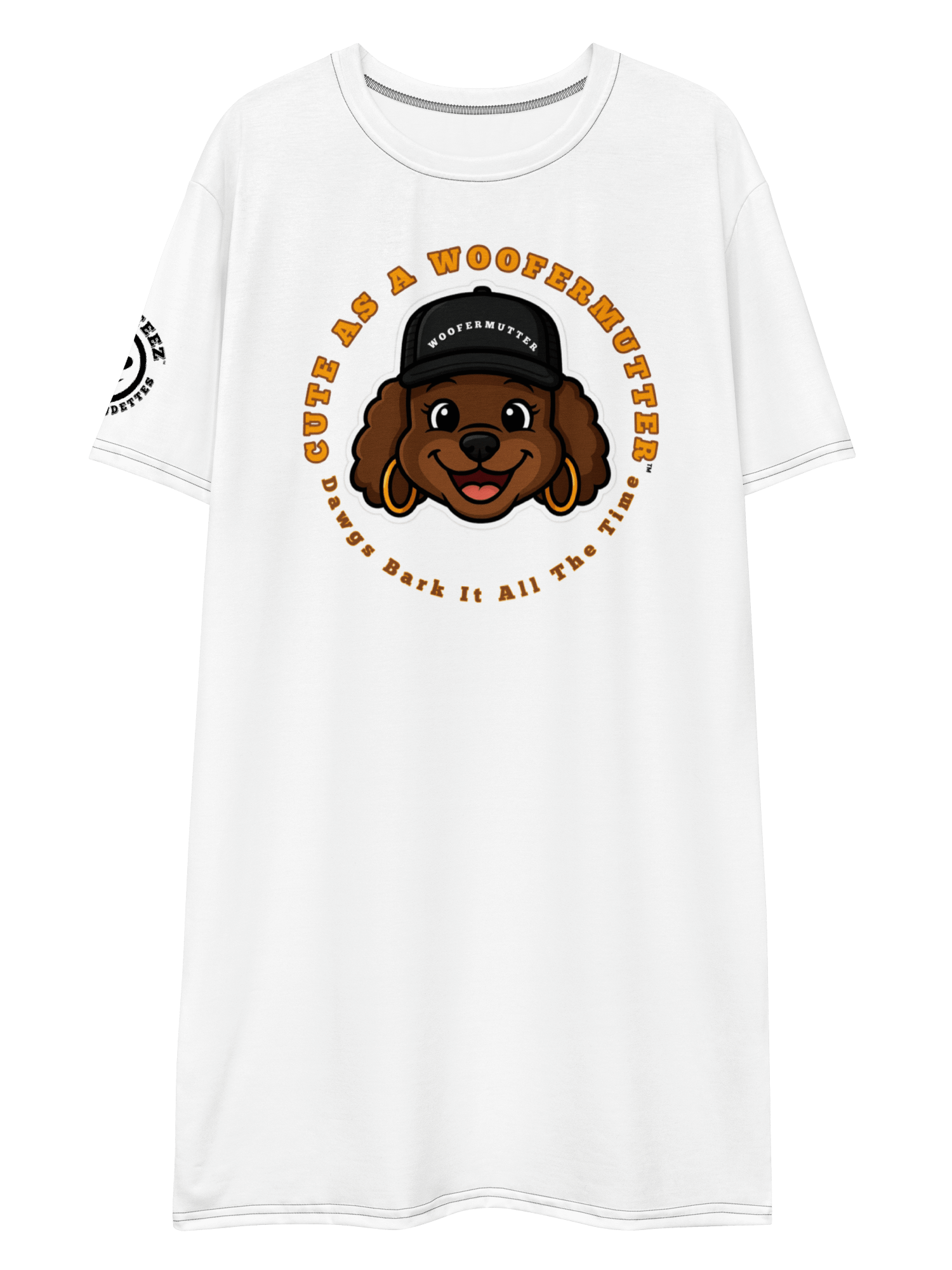Cute As A WooferMutter™ Brown Poodle T-shirt Dress product image (2)