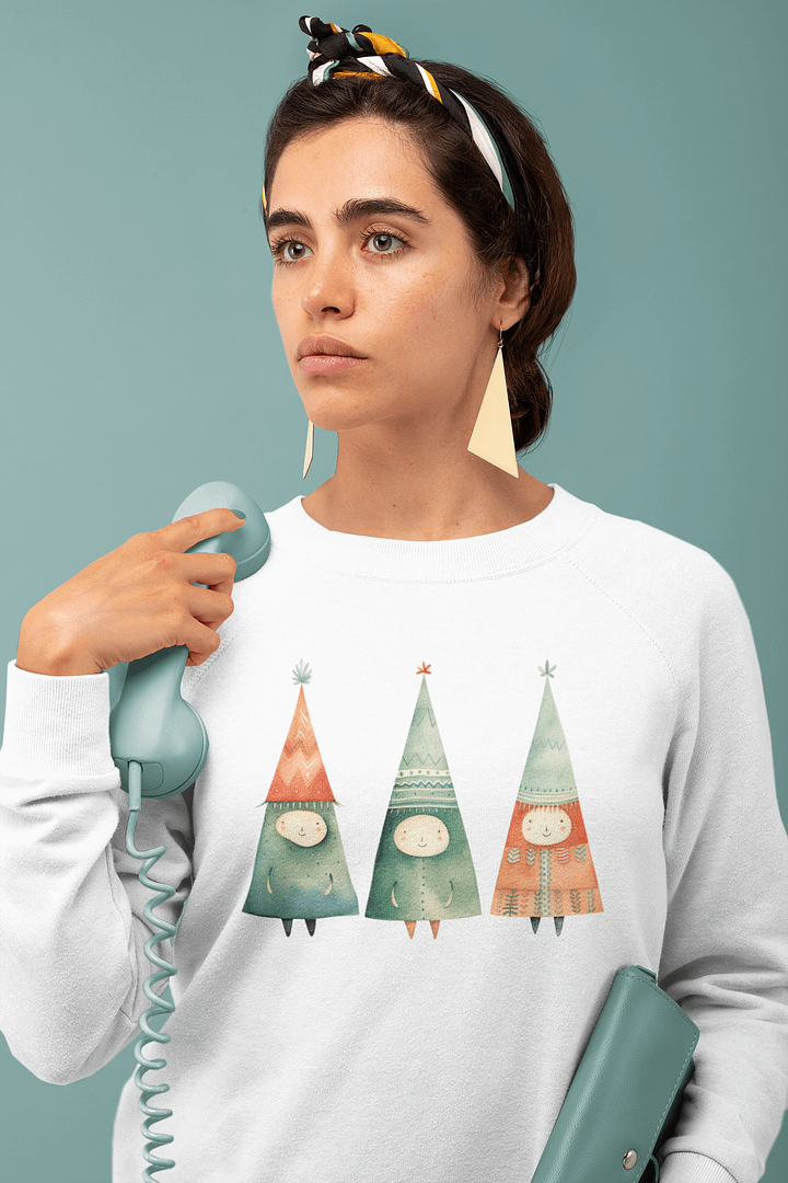 Festive Cone Hat Crewneck Sweatshirt product image (2)