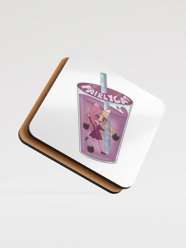 Bubble Tea Cat Coaster product image (1)