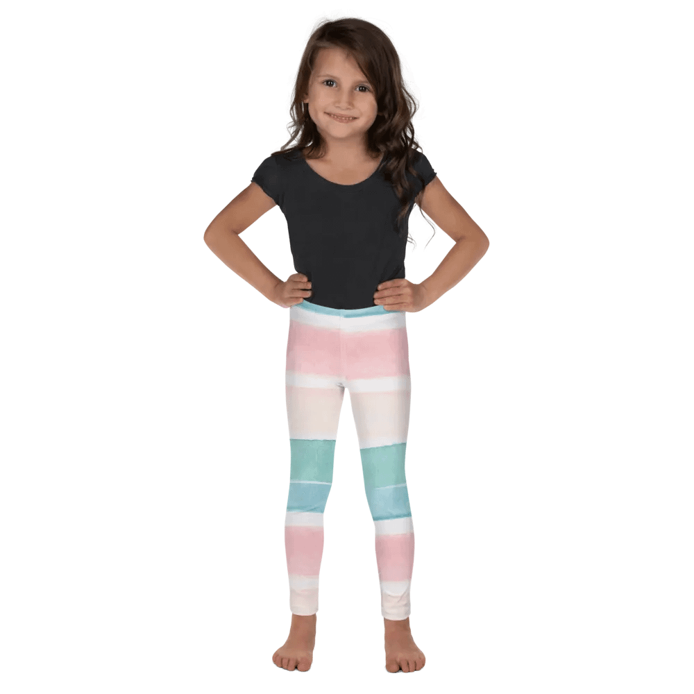 Pastel Striped Printed Kids Leggings product image (2)