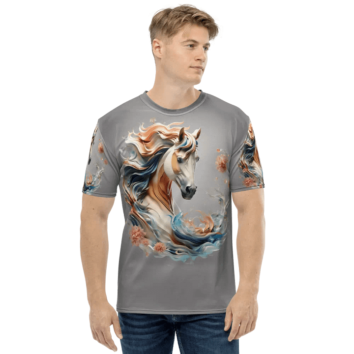 Circle Floral Horse T shirt product image (1)