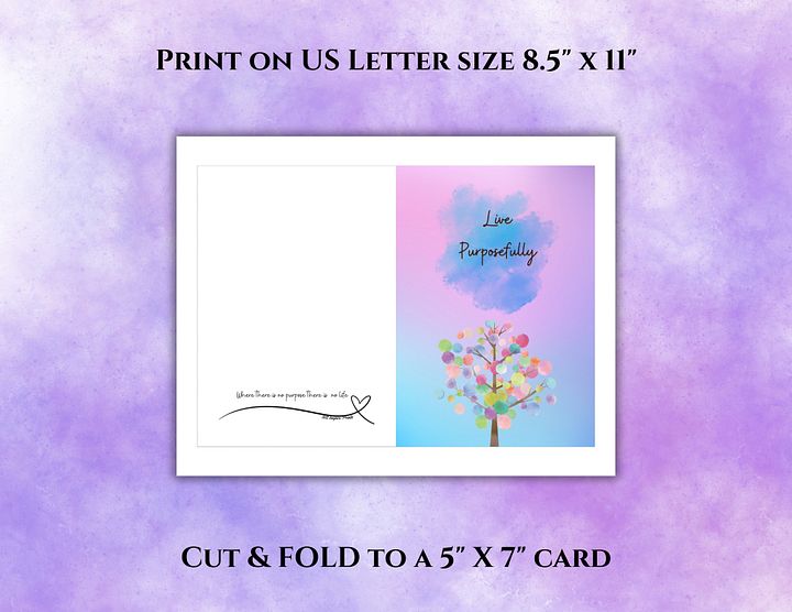 Live Purposefully Greeting Card product image (2)