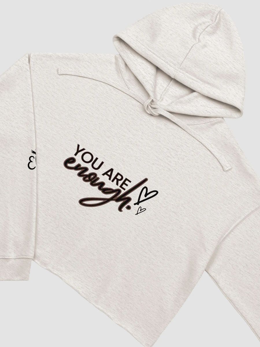You Are Enough: Womens Fleece Crop Hoodie (Light Colors) product image (3)