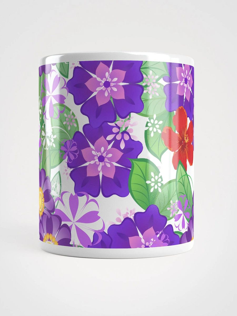Purple Wildflower Floral Design White Mug product image (13)