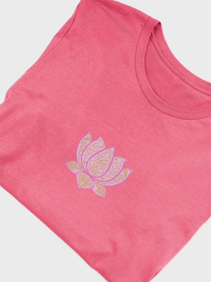 Lotus Blossom Gold Line Art T-Shirt product image (5)