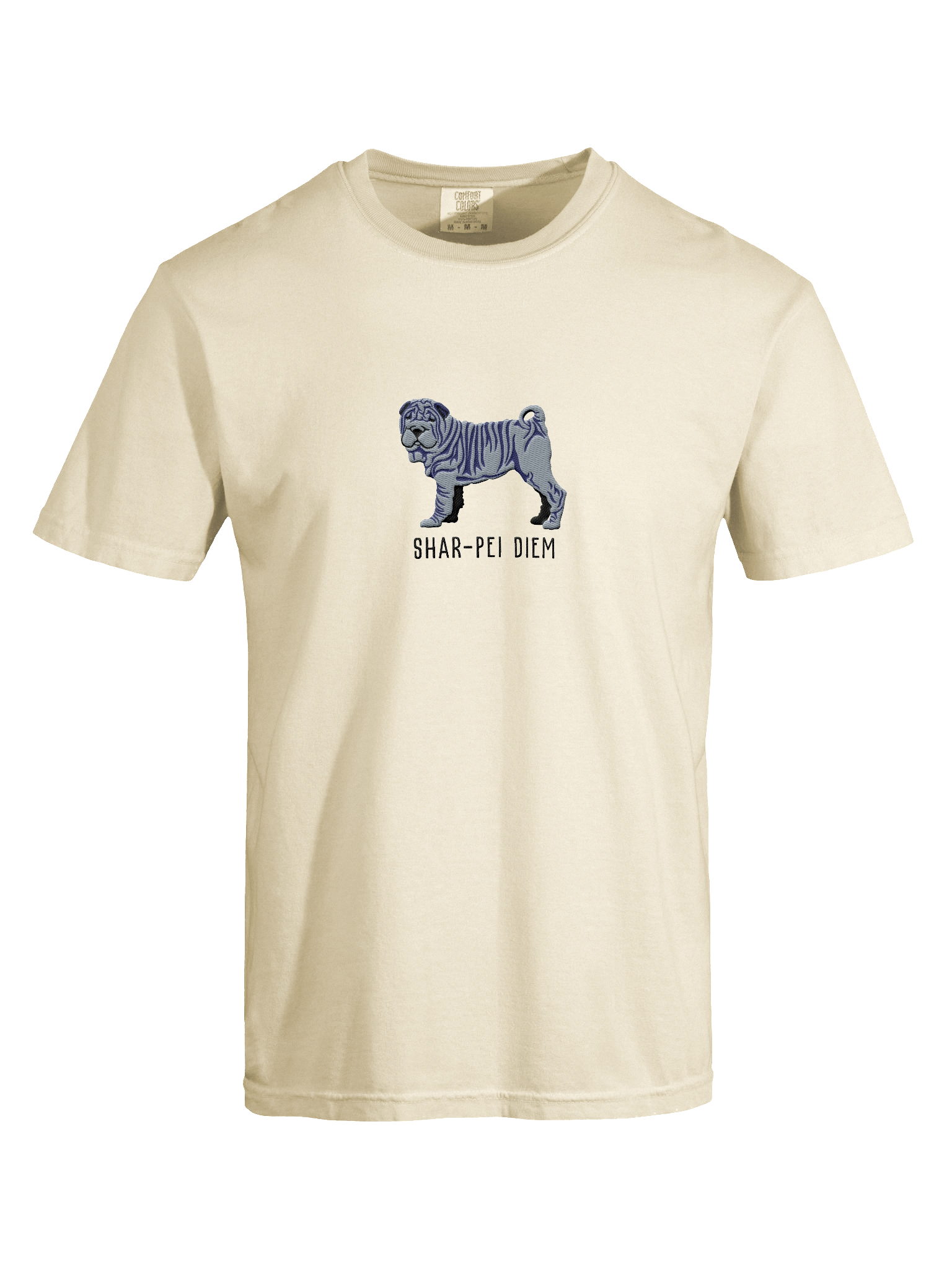 Shar-Pei Diem T-Shirt(Embroidered) of a Chinese Shar-Pei(Blue) product image (47)