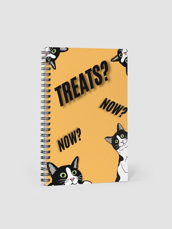 Funny Cat & Kittens "Treats? Now? Now?!" Spiral Notebook Journal product image (1)