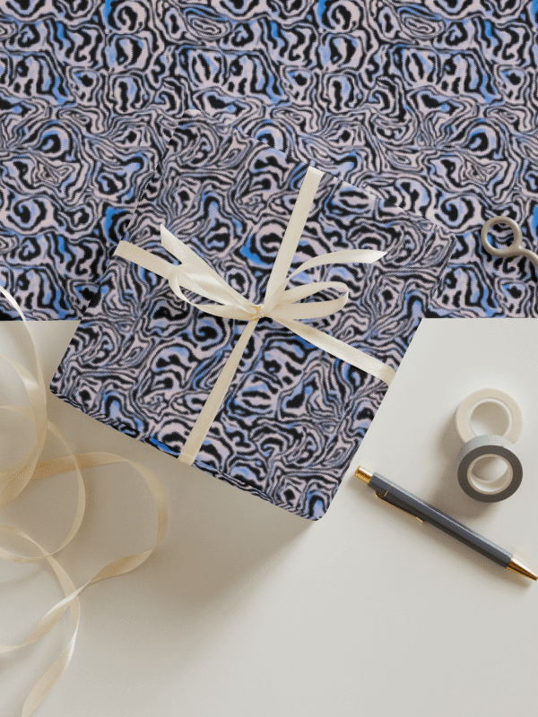 Blue Black Snake Pattern Paper Sheets product image (4)