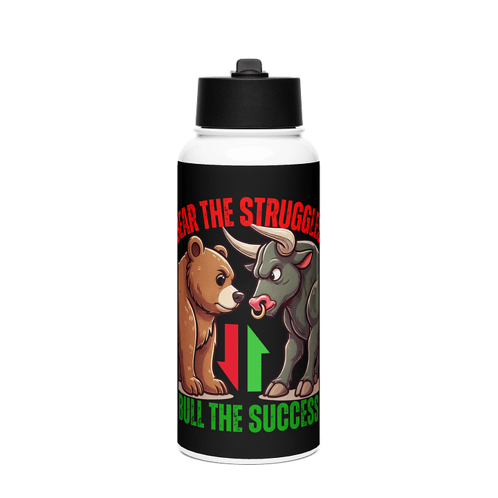 Bear the Struggles, Bull the Success Water Bottle product image (1)