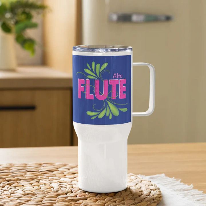 Flute Flourish Travel Mug with Handle - Alto product image (1)