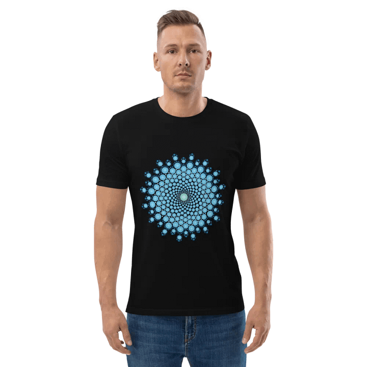 Blue Dot Mandala Unisex Organic T-Shirt product image (2)