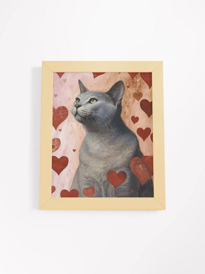 Whimsical Cat Hearts Framed Poster product image (2)
