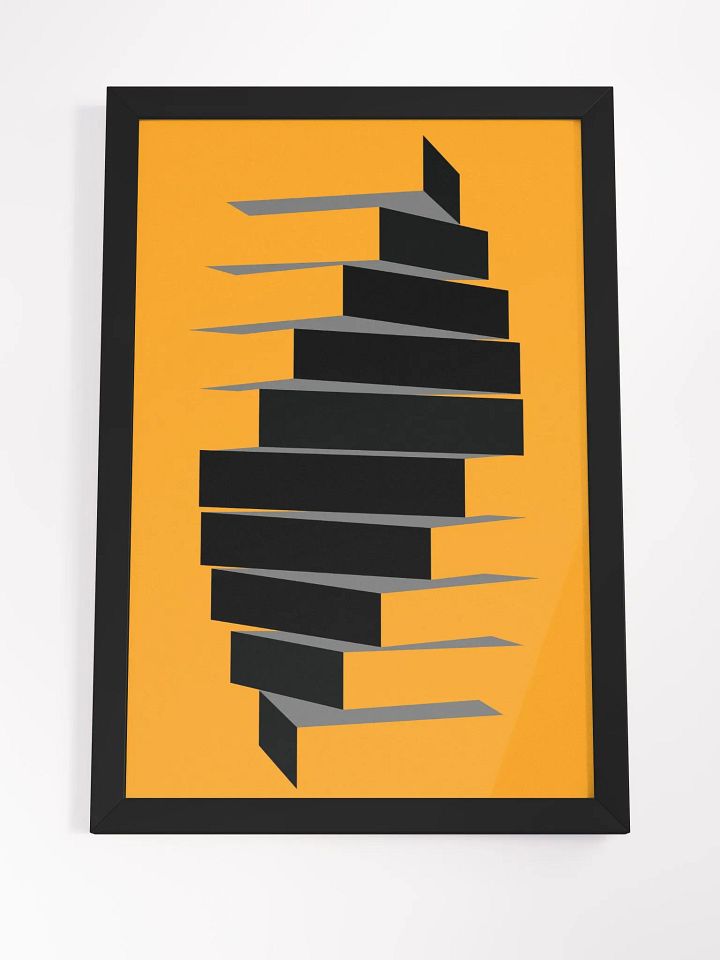 Twisting Geometric Spiral Framed Poster product image (1)