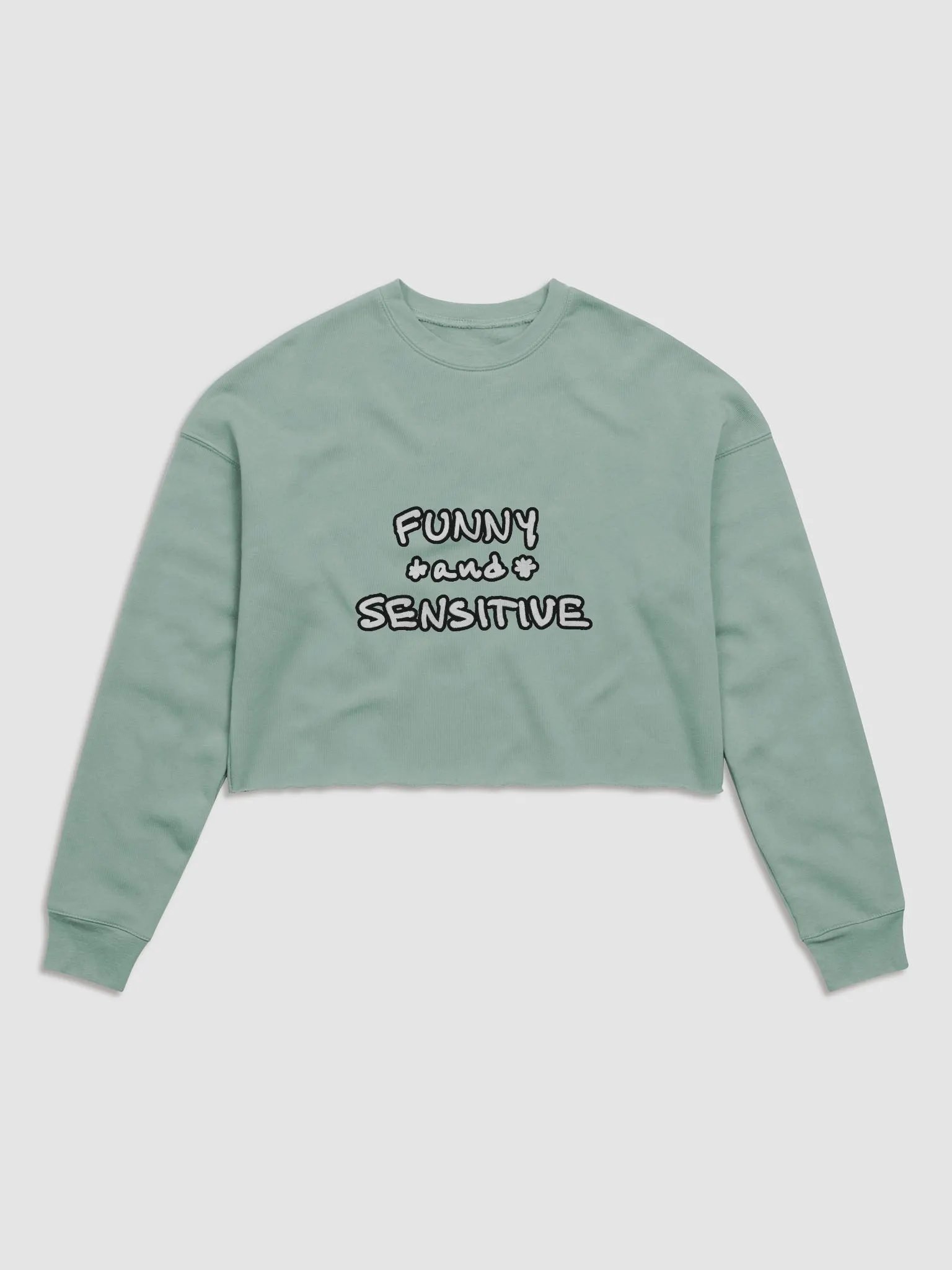 FUNNY *and* SENSITIVE (lined design) women’s fleece crop sweatshirt product image (10)