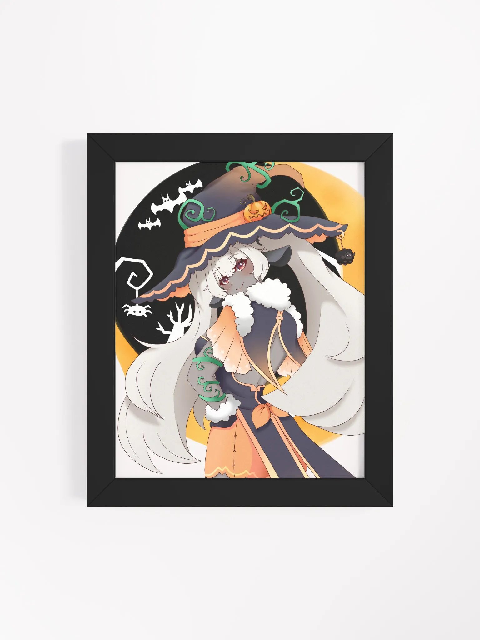 Pumpkin Witch Lila Framed Poster (Limited Edition) product image (4)