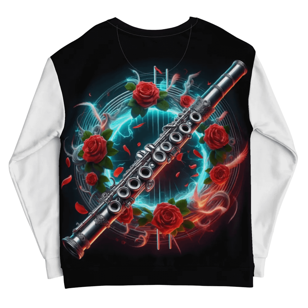 Melodic Roses and Silver Flute - Unisex Sweatshirt #9 product image (10)