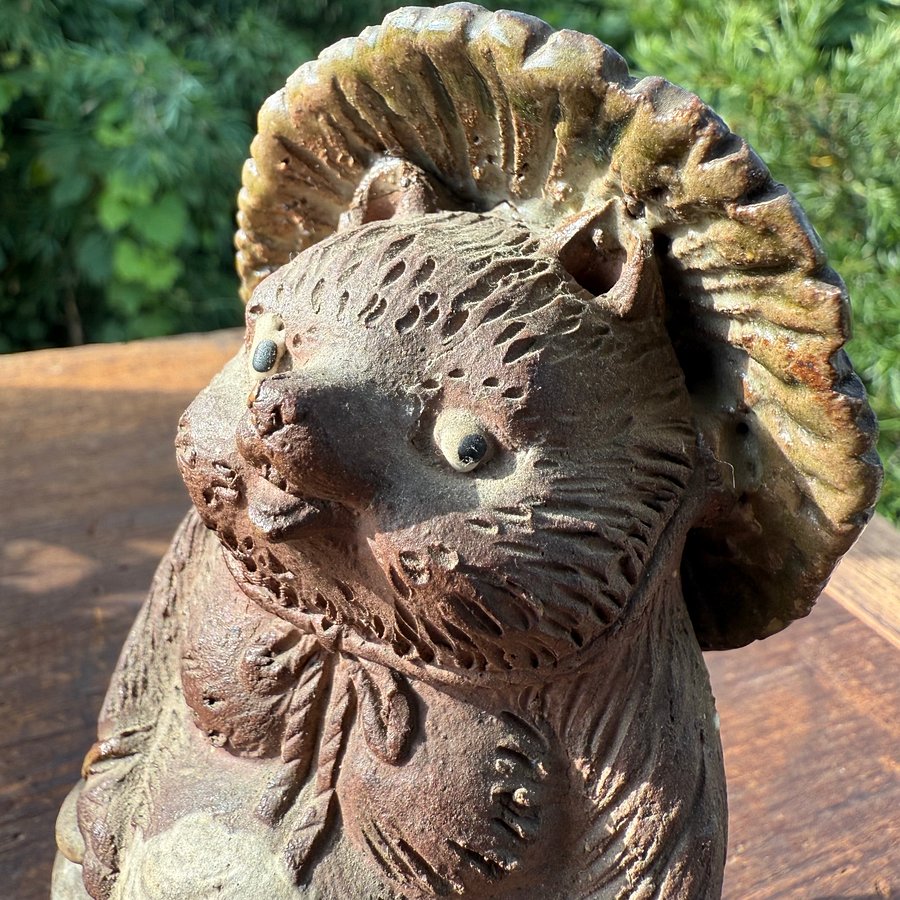 🎎 Vintage Japanese Tanuki Statue with Sake Flask & Ledger – Japan Antique Roadshow product image (10)