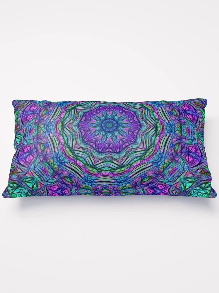 Blue Green Purple Kaleidoscope Throw Pillow product image (3)