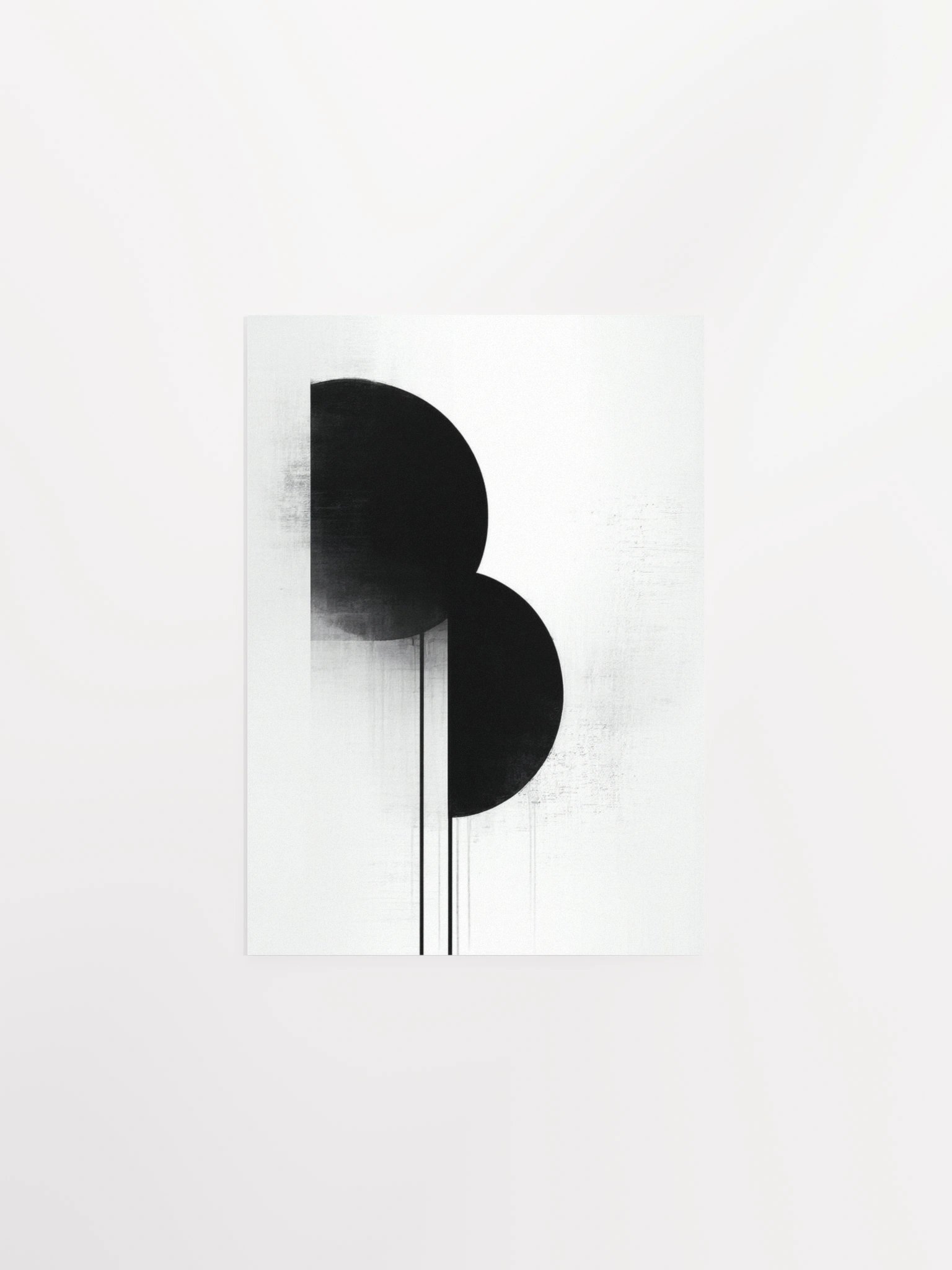 Eclipse of Contrast Poster | Black & White Abstract Minimalist Wall Art Print, Modern Monochrome Print product image (6)