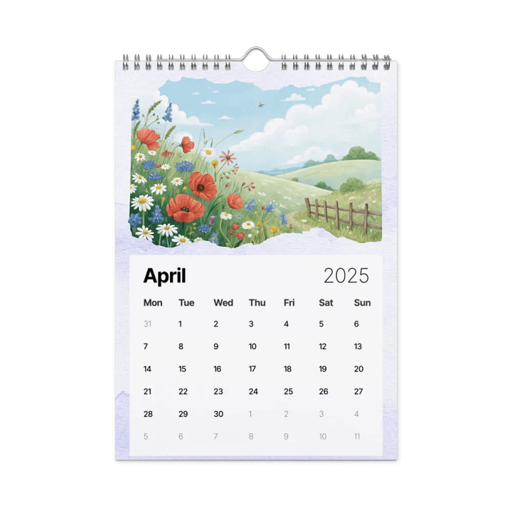 WATERCOLOR SEASONAL SCENES WALL CALENDAR 2025 product image (1)